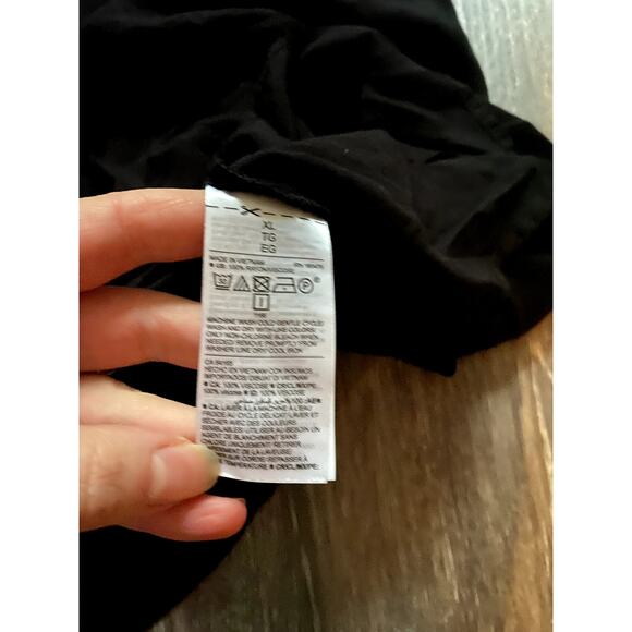 Slinky Black Slip Maxi Dress XL 90s Retro Minimalist Dark Feminine Whimsygoth - Picture 2 of 4